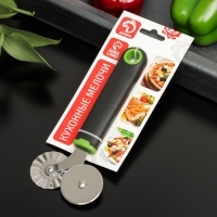 Нож для пиццы и теста двухсторонний Доляна Lime, 17×7,5 см, цвет чёрный Нож для пиццы и теста двухсторонний Доляна Lime, 17×7,5 см, цвет чёрный