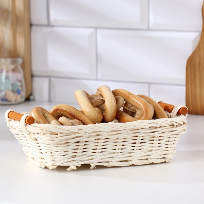 Корзина с ручками, 14&times;19&times;5 см, ротанг