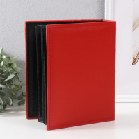 Фотоальбом на 200 фото 10х15 см "Классика" 2 золотых полоски МИКС кожзам 18х23х5,5 см