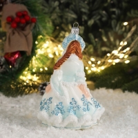 Елочное украшение "Снегурочка с косами" 17,50 см