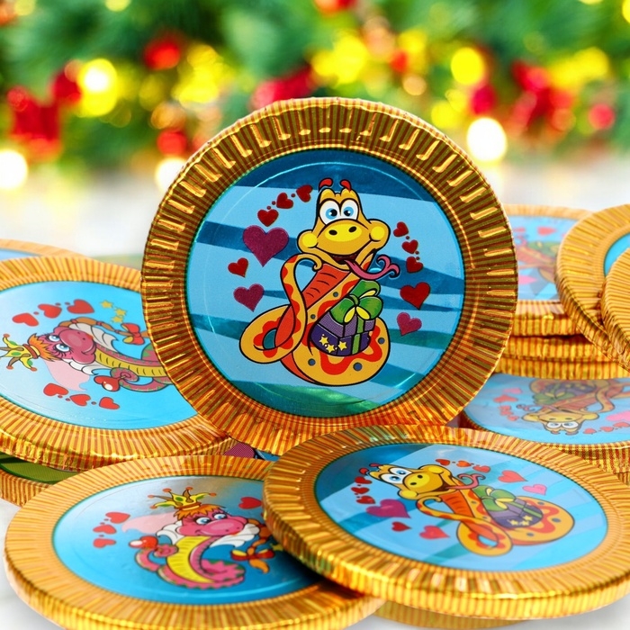 Новый год. Шоколадная фигурка Медаль "Символ года", МИКС, 30 г