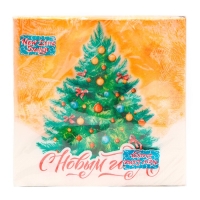 Новогодние салфетки бумажные Мой выбор «Новогодняя Ёлочка» 3 слоя, 33х33 см, 20 шт Новогодние салфетки бумажные Мой выбор «Новогодняя Ёлочка» 3 слоя, 33х33 см, 20 шт