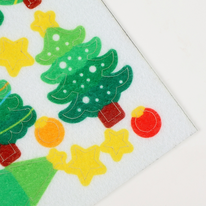 Наклейки из фетра &laquo;Елочки&raquo;, 11 х 18,5 см, 22 шт