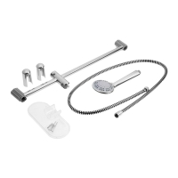 Набор для душа ZEIN H02, стойка с мыльницей и держателем, шланг 150 см, лейка 3 режима, хром Набор для душа ZEIN H02, стойка с мыльницей и держателем, шланг 150 см, лейка 3 режима, хром