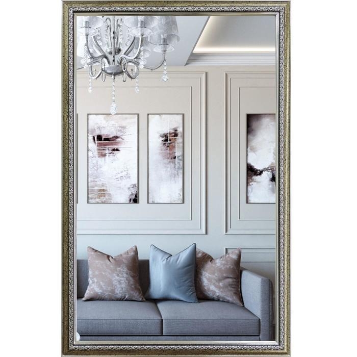 Зеркало «Макао», настенное серебро, 45х70 см, рама пластик, 33 мм Зеркало «Макао», настенное серебро, 45х70 см, рама пластик, 33 мм