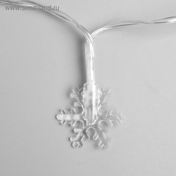 Гирлянда «Нить» 3 м с насадками «Снежинки малые», IP20, прозрачная нить, 20 LED, батарейки AAх3 (нет в комплекте), свечение мульти Гирлянда «Нить» 3 м с насадками «Снежинки малые», IP20, прозрачная нить, 20 LED, батарейки AAх3 (нет в комплекте), свечение мульти