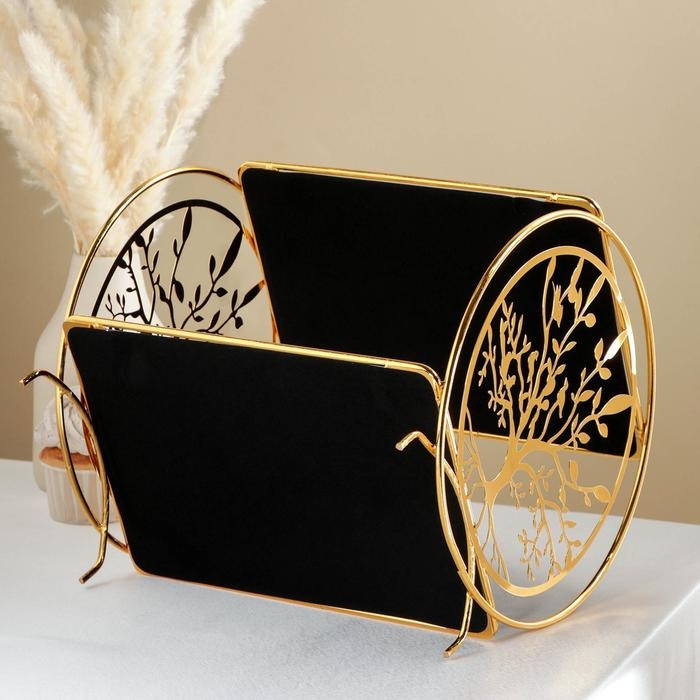 Подставка для десертов 2-х ярусная Tree, 28×19×27 см, цвет металла золотой Подставка для десертов 2-х ярусная Tree, 28×19×27 см, цвет металла золотой