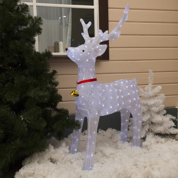 Светодиодная фигура &laquo;Олень величавый&raquo; 80 &times; 130 &times; 50 см, акрил, 228 LED, 8 режимов, 24 В, свечение белое