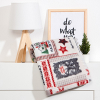 Плед Экономь и Я &laquo;Рождество&raquo; 150*200см, пл.160 г/м2, 100% п/э