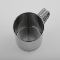 Кружка из нержавеющей стали Доляна &laquo;Индия&raquo;, 250 мл, 9,5&times;6,8&times;9 см, с крышкой