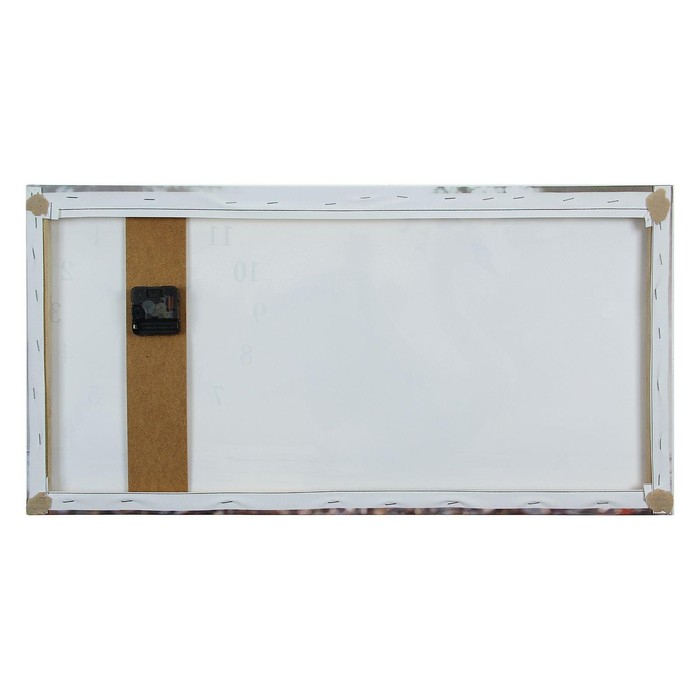 Часы-картина настенные, на холсте, интерьерные, бесшумные "Белый лебедь", 40 х 76 см