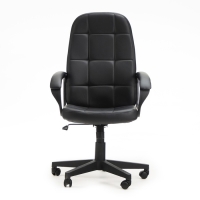 Кресло руководителя Бюрократ CH 002 черный, экокожа, пластик