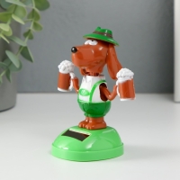 Маятник пластик от солнечной батареи "Пёсик с кружками пива" 10,5х9,3х6 см  МИКС