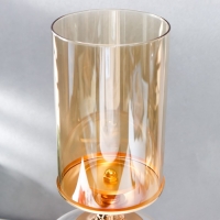 Подсвечник металл, стекло на 1 свечу "Изящный кубок" золото 42х17х17 см Подсвечник металл, стекло на 1 свечу "Изящный кубок" золото 42х17х17 см