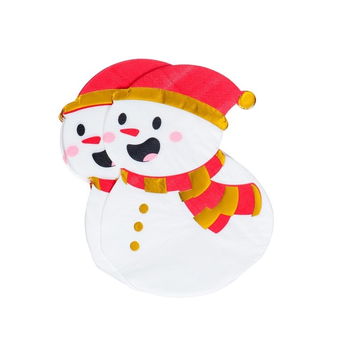 Новогодние салфетки бумажные «Снеговик», 2 слоя, 20 шт. Новогодние салфетки бумажные «Снеговик», 2 слоя, 20 шт.