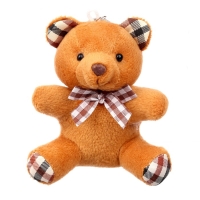 Мягкая ирушка &laquo;Мишка в клеточку&raquo;, на брелоке, цвет МИКС