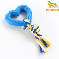 Игрушка "Сердечко с канатом", 7 см, голубое Игрушка "Сердечко с канатом", 7 см, голубое