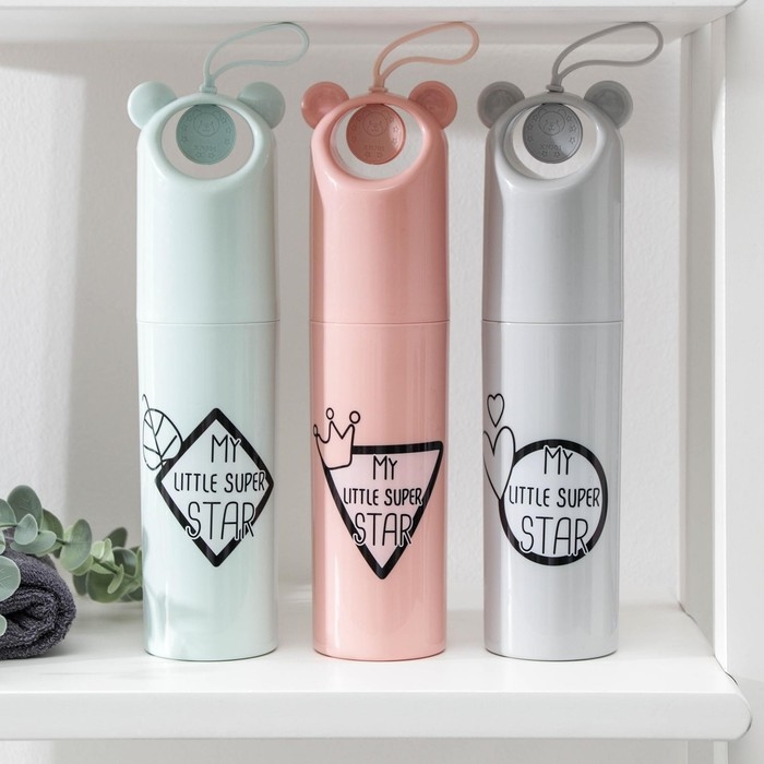 Футляр для зубной щётки и пасты «Мишутка», 5,5×24 см, цвет МИКС Футляр для зубной щётки и пасты «Мишутка», 5,5×24 см, цвет МИКС