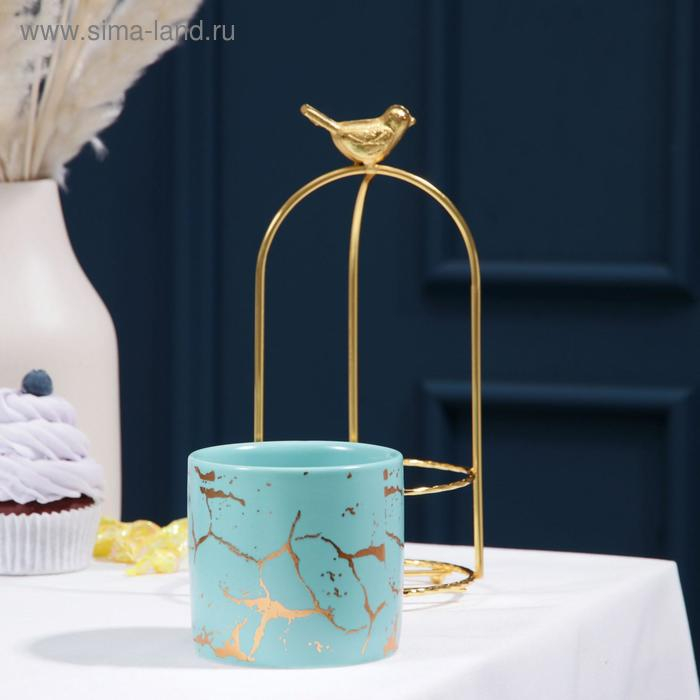 Конфетница керамическая «Изумруд. Птичка», 220 мл, 9×20,5 см Конфетница керамическая «Изумруд. Птичка», 220 мл, 9×20,5 см