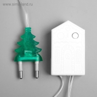 Гирлянда &laquo;Нить&raquo; 5 м с насадками &laquo;Хрусталики&raquo;, IP20, прозрачная нить, 50 LED, свечение мульти, 8 режимов, 220 В