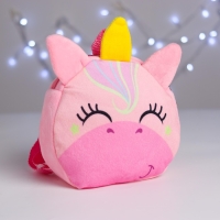 Рюкзак детский плюшевый для девочки &laquo;Волшебный единорог&raquo;, 18х18 см