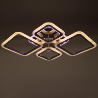 Люстра светодиодная Квадро 90Вт LED RGB 2700-4200К хром 78х48х15см