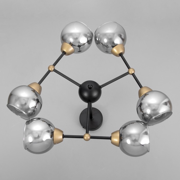 Люстра Люстра "Атом" 6х60Вт Цоколь: Е27 Цвет: Черный