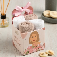 Набор махровых полотенец Этель Spring 30х30 см-4шт, 100% хлопок 340 гр/м2 Набор махровых полотенец Этель Spring 30х30 см-4шт, 100% хлопок 340 гр/м2