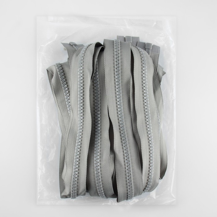 Молния &laquo;Трактор&raquo;, №8, разъёмная, замок автомат, 80 см, цвет серый, цена за 1 штуку