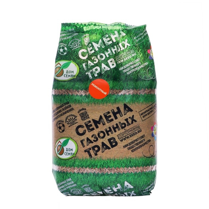 Семена газонной травы Семена газонной травы "Зеленый уголок","Ремонтный", 0,75 кг