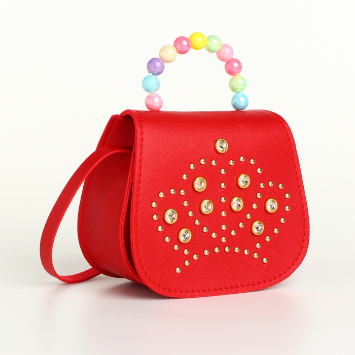 Сумка детская для девочки на клапане «Выбражулька», цвет красный Сумка детская для девочки на клапане «Выбражулька», цвет красный