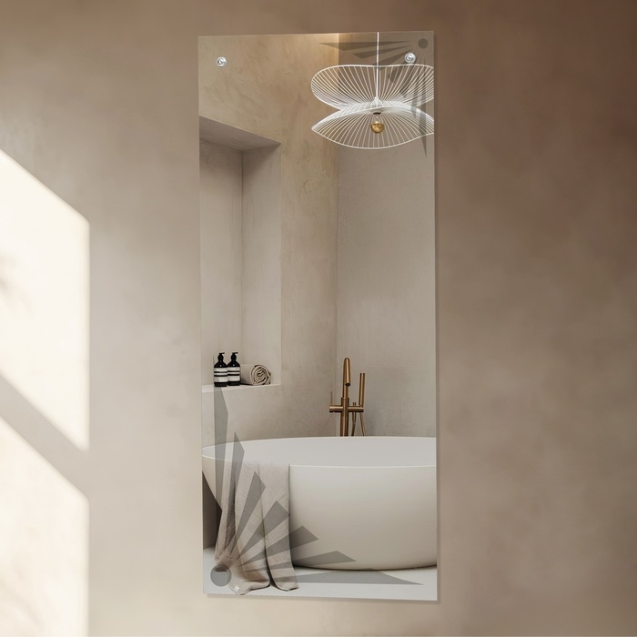 Зеркало, настенное, с пескоструйной графикой, 130&times;60 см