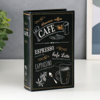Сейф-книга дерево кожзам "Кофейня" 17х11х5 см Сейф-книга дерево кожзам "Кофейня" 17х11х5 см