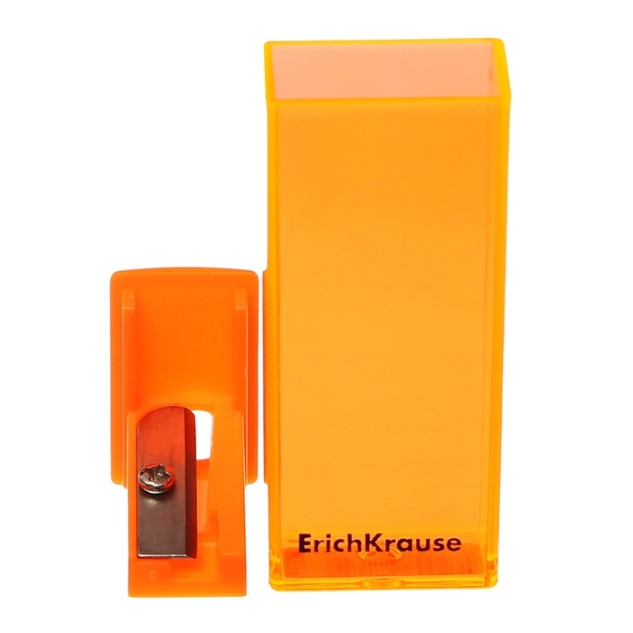 Точилка 1 отверстие ErichKrause Точилка 1 отверстие ErichKrause "City" Neon, с контейнером, пластиковая, МИКС