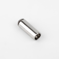 Наконечник для шнура цилиндр, d = 6 &times; 15 мм, 4 шт, цвет серебряный