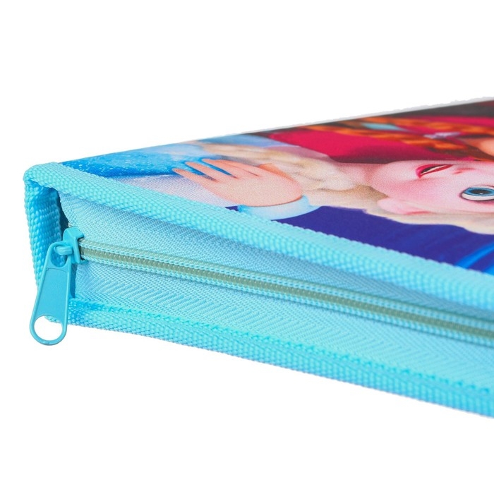 Папка для труда А4 с пеналом, на молнии, текстиль, Холодное сердце Папка для труда А4 с пеналом, на молнии, текстиль, Холодное сердце