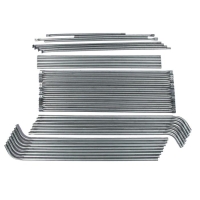 Теплица, 4,9 &times; 2,45 &times; 2,1 м, оцинкованный металл, профиль d = 25 мм, чехол из спанбонда 90 г/м&sup2;