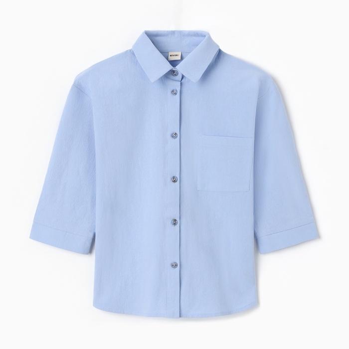 Костюм для девочки (рубашка и шорты) MINAKU, цвет голубой, рост 146-152 см Костюм для девочки (рубашка и шорты) MINAKU, цвет голубой, рост 146-152 см