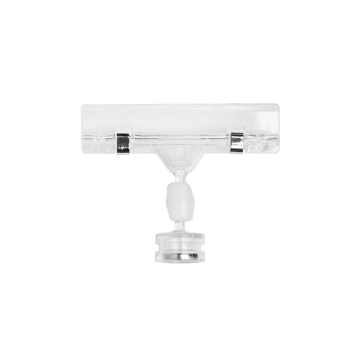 Ценникодержатель с зажимом на магните, 8×2×6 см, прозрачный Ценникодержатель с зажимом на магните, 8×2×6 см, прозрачный