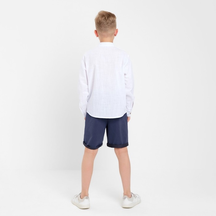 Рубашка для мальчика MINAKU цвет белый, рост 98 см