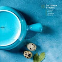 Кокотница фарфоровая Magistro «Церера», 500 мл, d=15 см, цвет голубой Кокотница фарфоровая Magistro «Церера», 500 мл, d=15 см, цвет голубой