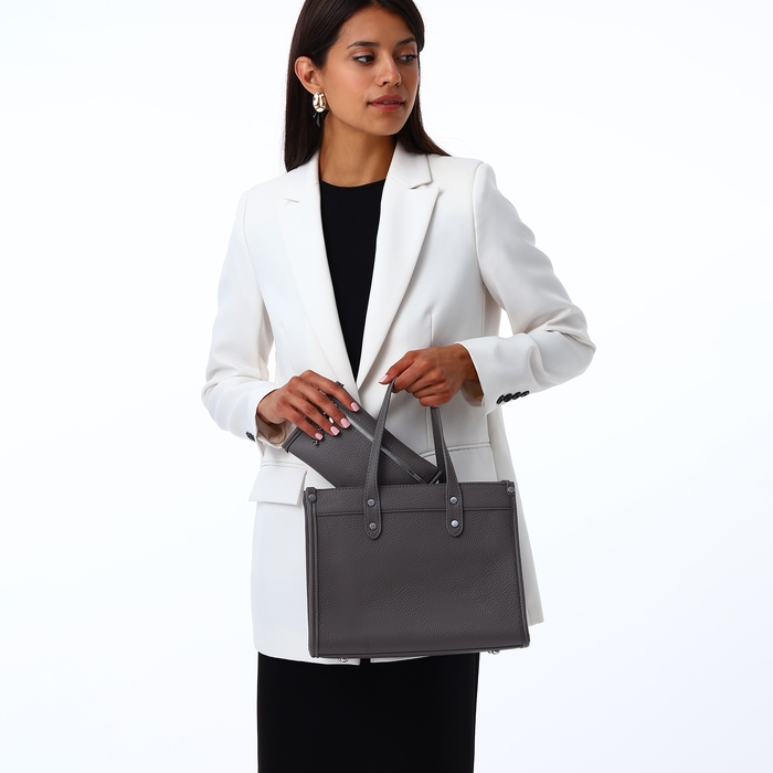 Сумка женская на молнии, TEXTURA, средний размер, цвет коричневый Сумка женская на молнии, TEXTURA, средний размер, цвет коричневый