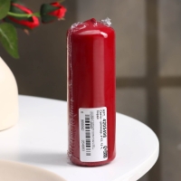 Свеча - цилиндр, 4&times;12 см, 15 ч, бордо