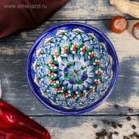 Пиала чайная Риштанская керамика "Узоры" большая, 11 см, микс Пиала чайная Риштанская керамика "Узоры" большая, 11 см, микс