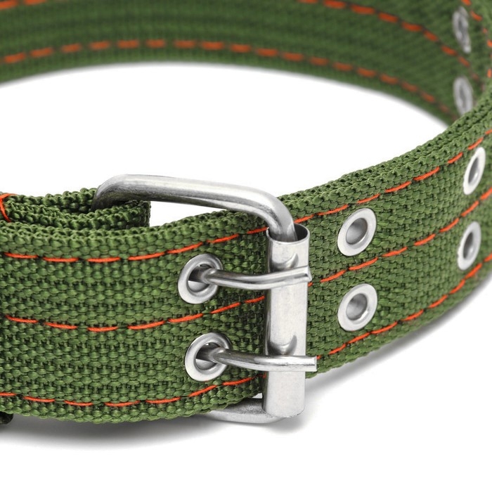 Ошейник четырехслойный с вертлюгом, 65 х 4 см, ОШ 54-60 см, полиэстер, зелёный Ошейник четырехслойный с вертлюгом, 65 х 4 см, ОШ 54-60 см, полиэстер, зелёный