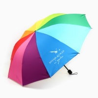 Зонт женский радужный &laquo;Время дождя и чудес&raquo;, 10 спиц.