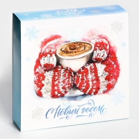 Новый год. Коробка под 9 конфет "Снежинки", 13,7 х 13,7 х 3,5 см, кондитерская упаковка Новый год. Коробка под 9 конфет "Снежинки", 13,7 х 13,7 х 3,5 см, кондитерская упаковка