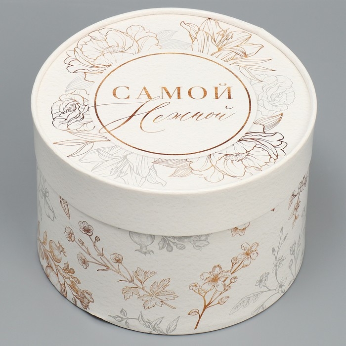 Набор шляпных коробок 2 в 1, упаковка подарочная, &laquo;Нежность&raquo;, 16 х 11.5, 13 х 9 см