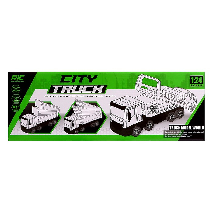 Грузовик радиоуправляемый «Самосвал», работает от батареек, световые эффекты, масштаб 1:24, цвет МИКС Грузовик радиоуправляемый «Самосвал», работает от батареек, световые эффекты, масштаб 1:24, цвет МИКС