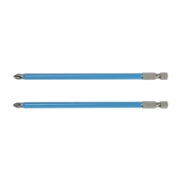 Биты ТУНДРА, намагниченные, сталь CrV, PH2 х 150 мм, 2 шт.